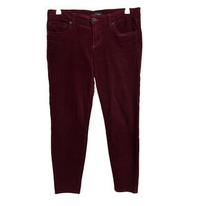 Edyson Women's 29S‎ Burgundy Hampton Skinny Corduroy Pants Festival Y2K 90's